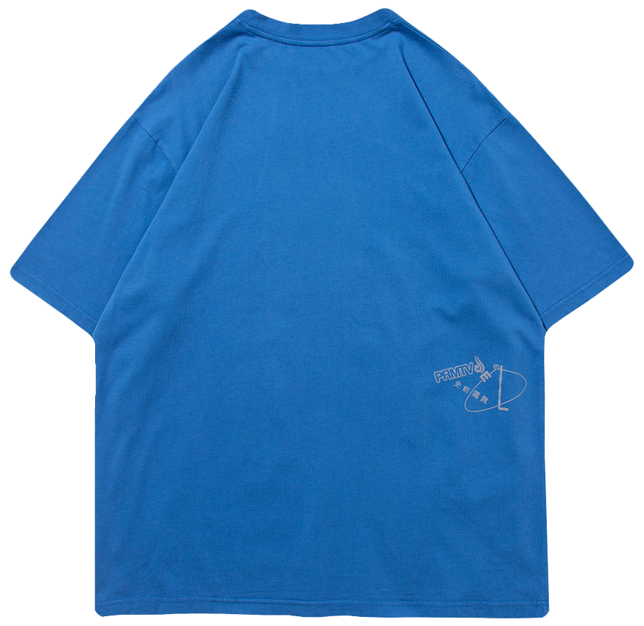 'TRIBAL BEAT' T-SHIRT - BLUE