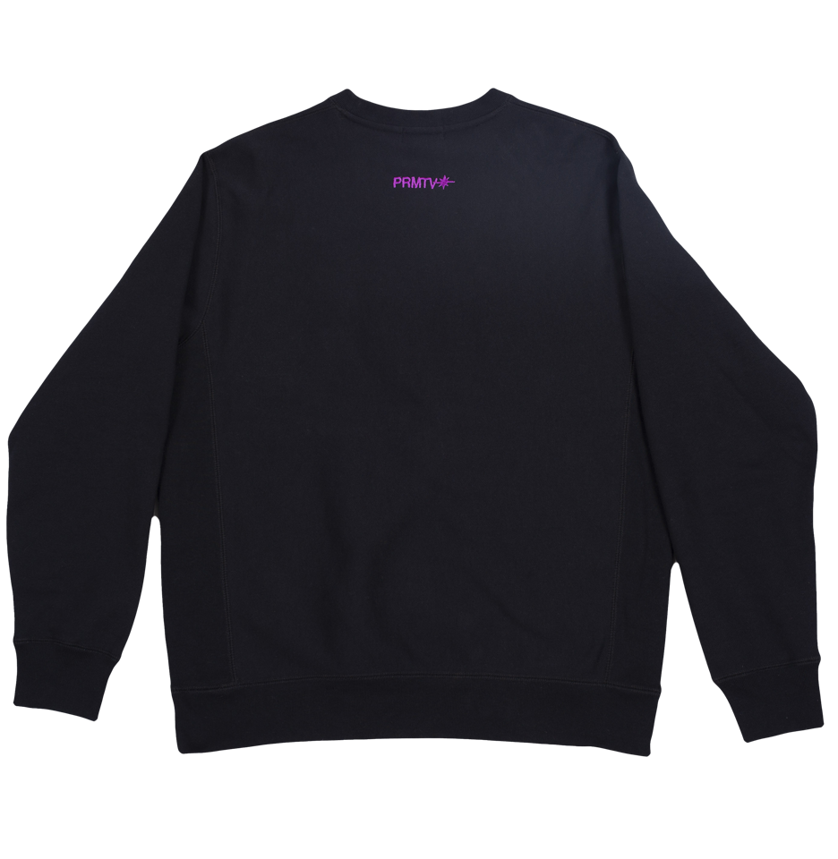 'SUPREME BEING' BLACK CREWNECK FLEECE