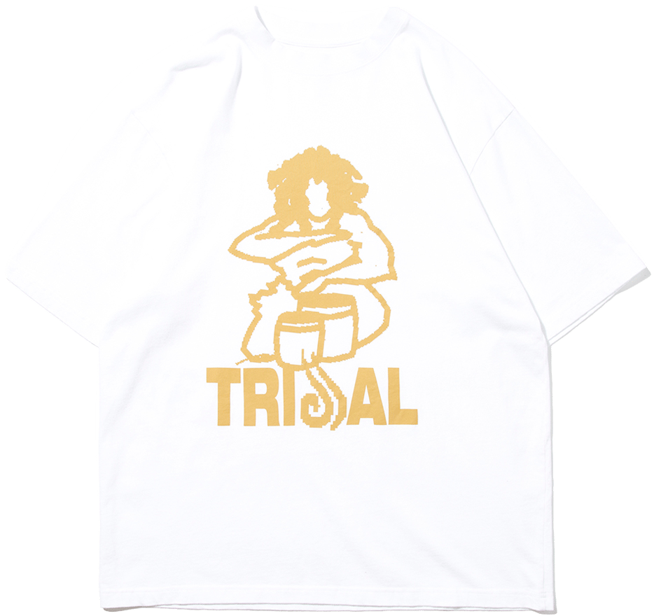 'TRIBAL BEAT' T-SHIRT - WHITE