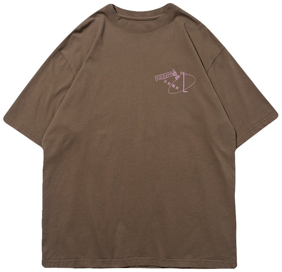 'SUN TRIBE' T-SHIRT - BROWN