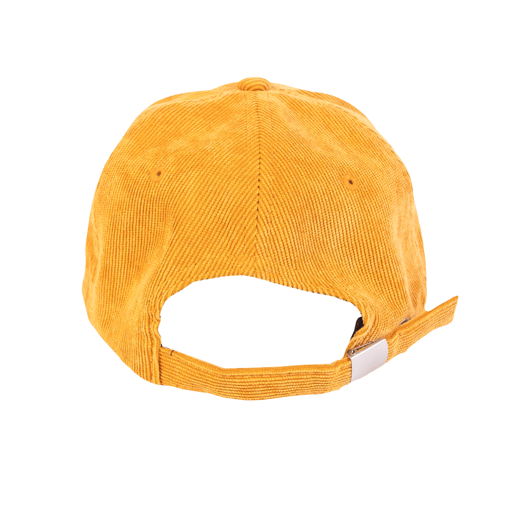 'Pspiral' Mustard Corduroy Cap