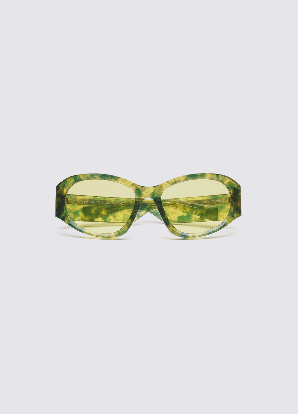 ?? Free People Tortoise Shell Sunglasses with Green Temples ?? Transparent Green/Tortoise Keyhole Bridge Acetate Geometric  main image 4