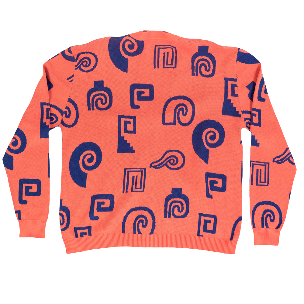 'PSPIRAL' Pattern Knit Cardigan