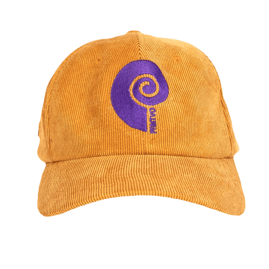 'Pspiral' Mustard Corduroy Cap